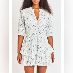 LOVE SHACK FANCY. Clovis Dress- Blue Bird Dream. NEW WITH TAGS